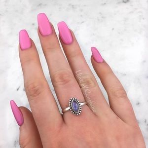 925 Sterling Silver Moonstone Ring NEW